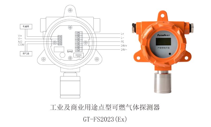 FS2023(Ex）工业及商业用途点型可燃气体安徽探测器接线图